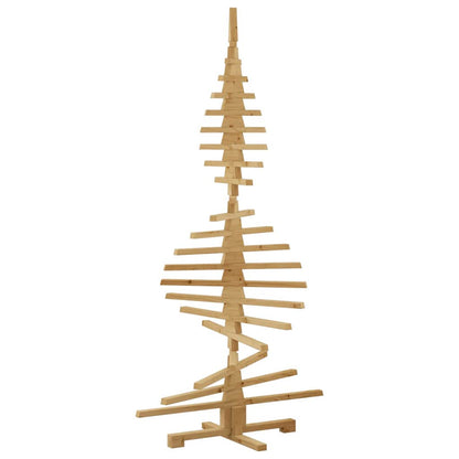 Holz Weihnachtsbaum mit Ständer Braun 180 cm Massivholz Kiefer