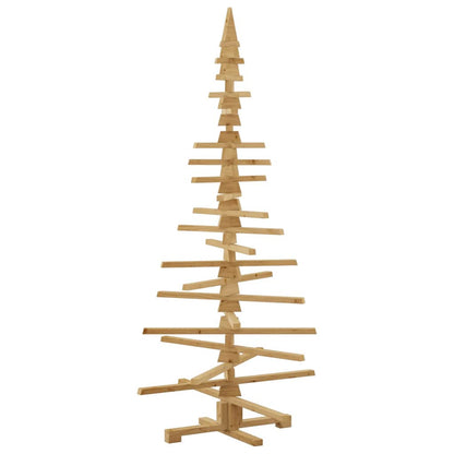 Holz Weihnachtsbaum mit Ständer Braun 180 cm Massivholz Kiefer