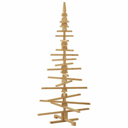 Holz Weihnachtsbaum mit Ständer Braun 180 cm Massivholz Kiefer