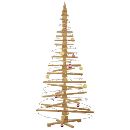 Holz Weihnachtsbaum mit Ständer Braun 210 cm Massivholz Kiefer