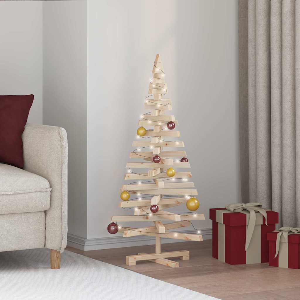 Weihnachtsbäume mit Ständer Natur 120 cm Massivholz Kiefer