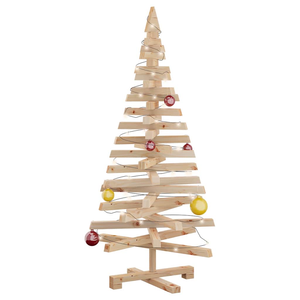 Weihnachtsbäume mit Ständer Natur 120 cm Massivholz Kiefer