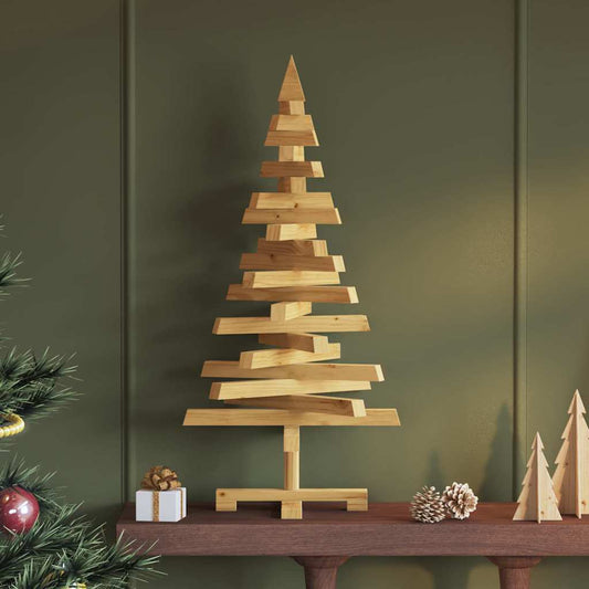 Weihnachtsbäume mit Ständer Braun 90 cm Massivholz Kiefer