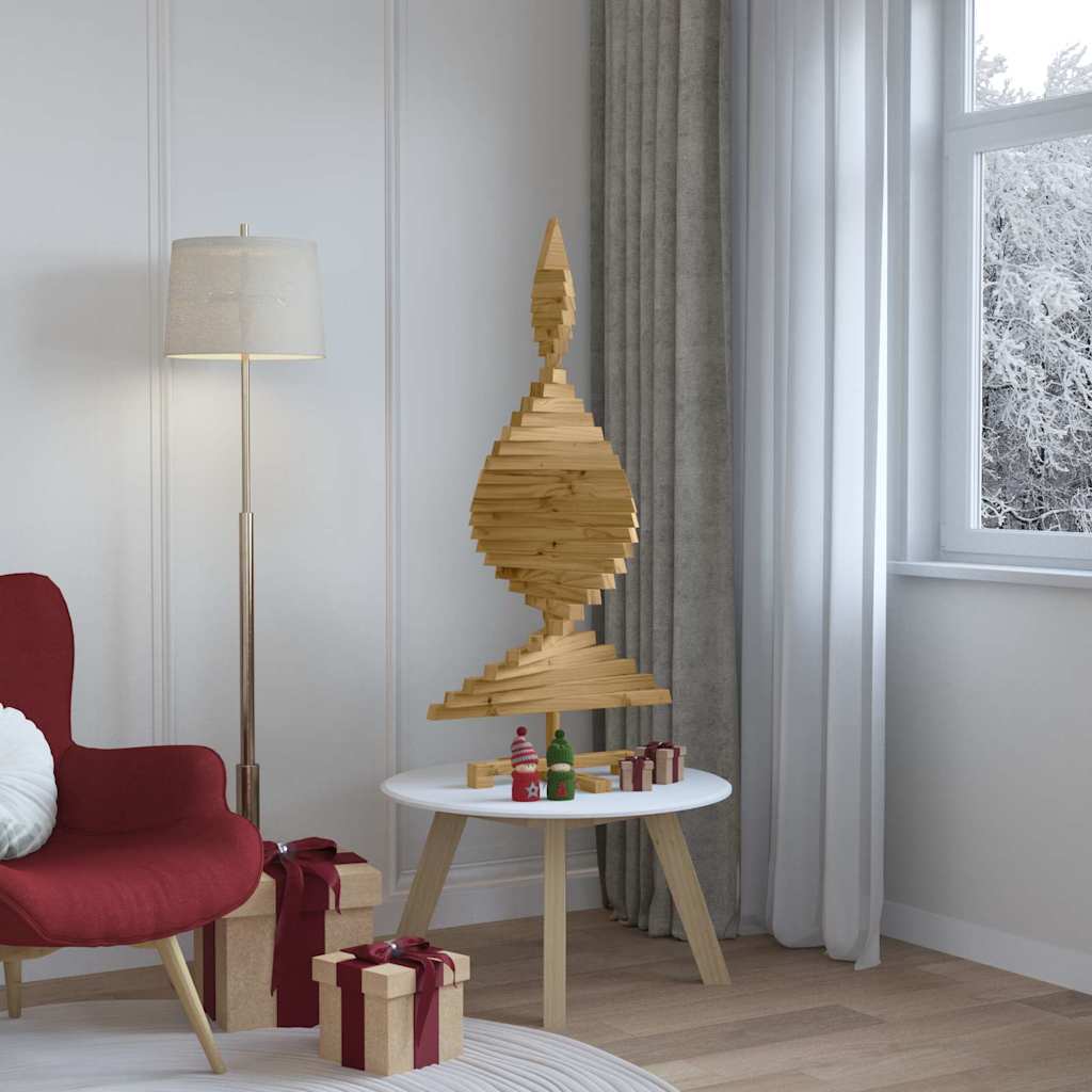 Weihnachtsbäume mit Ständer Braun 120 cm Massivholz Kiefer