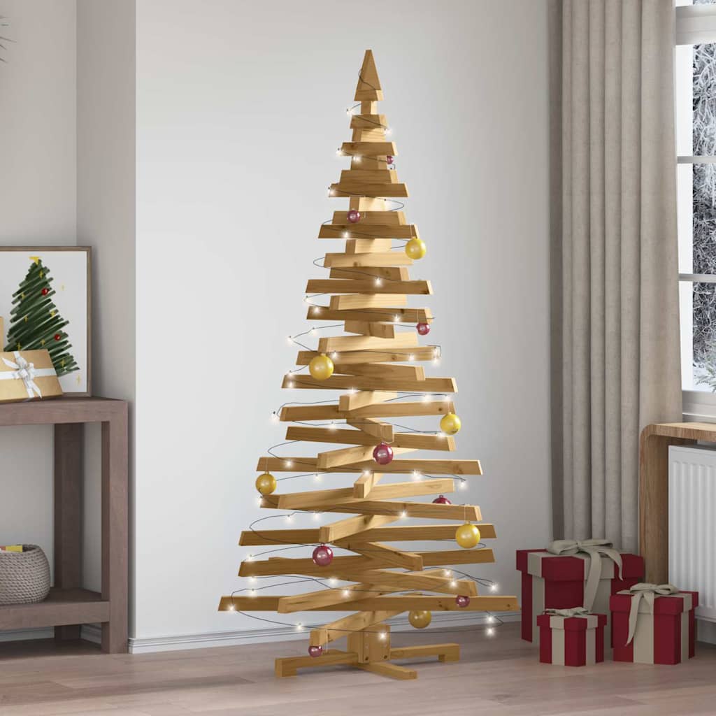 Weihnachtsbäume mit Ständer Braun 180 cm Massivholz Kiefer