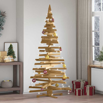 Weihnachtsbäume mit Ständer Braun 210 cm Massivholz Kiefer