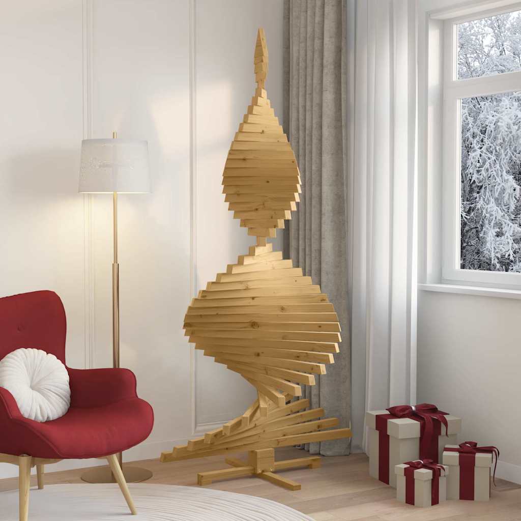 Weihnachtsbäume mit Ständer Braun 210 cm Massivholz Kiefer