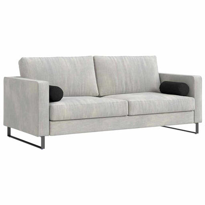 Bolsterkissen 2 pcs Schwarz Ø 15 x 40 cm Stoff