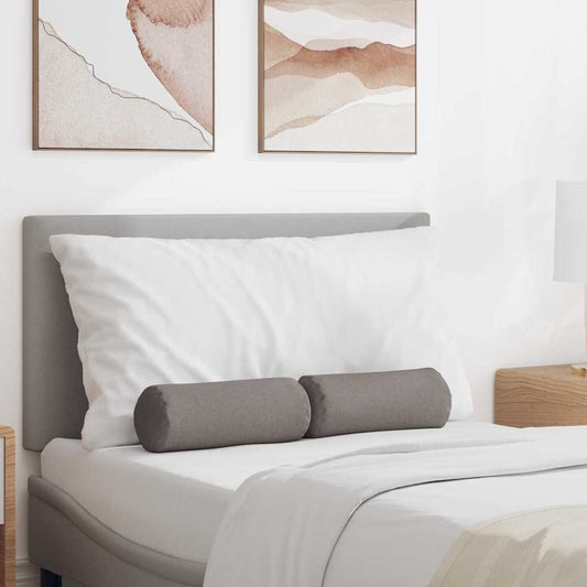 Bolsterkissen 2 pcs Taupe Ø 15 x 40 cm Stoff