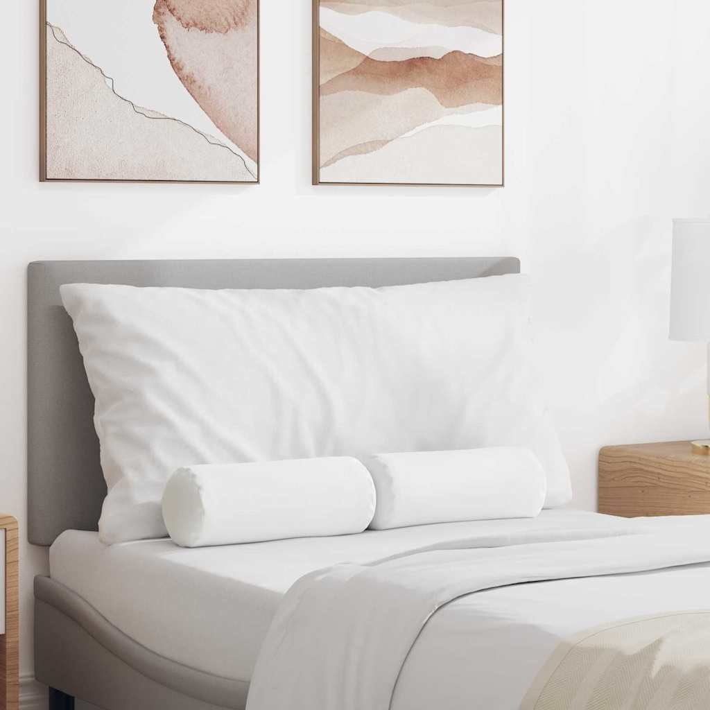 Bolsterkissen 2 pcs Weiß Ø 15 x 40 cm Stoff