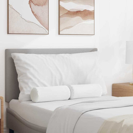 Bolsterkissen 2 pcs Weiß Ø 15 x 40 cm Stoff