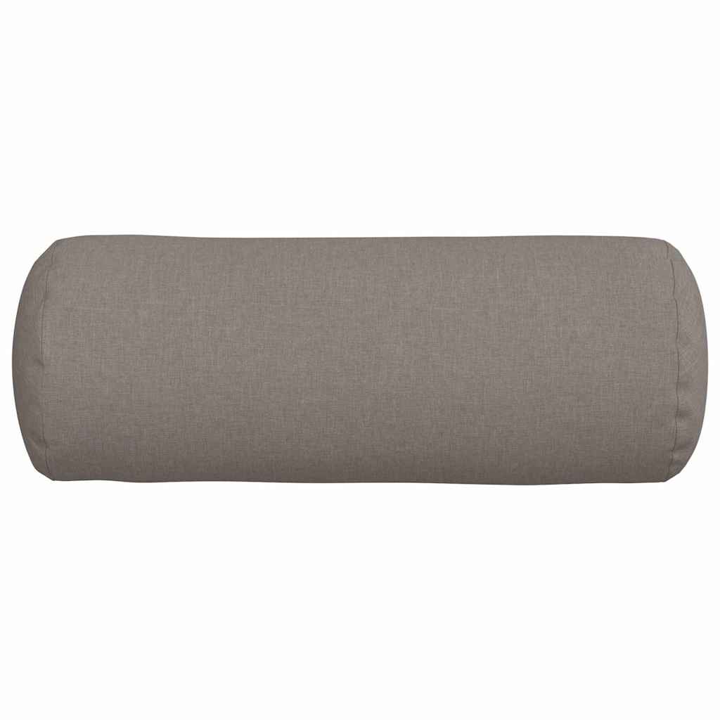 Bolsterkissen 2 pcs Taupe Ø 25 x 70 cm Stoff