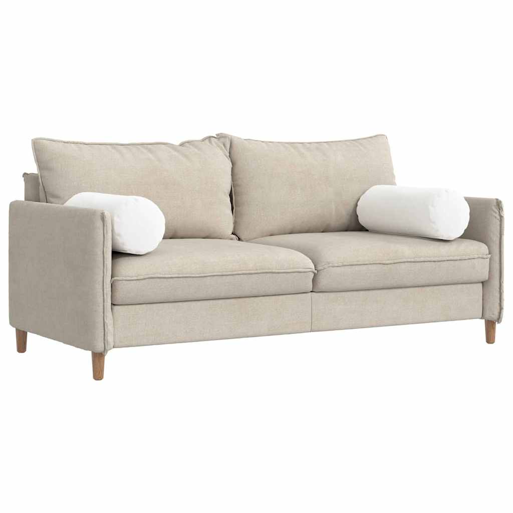 Bolsterkissen 2 pcs Weiß Ø 25 x 70 cm Stoff