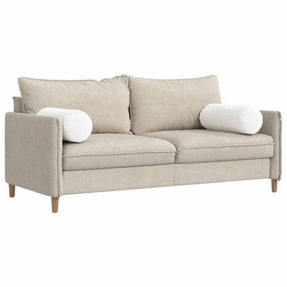 Bolsterkissen 2 pcs Weiß Ø 25 x 70 cm Stoff