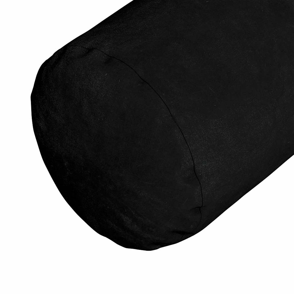 Bolsterkissen 2 pcs Schwarz Ø 25 x 70 cm Mikrofaserstoff