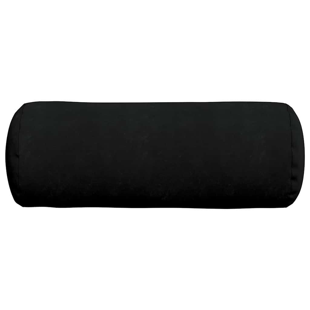 Bolsterkissen 2 pcs Schwarz Ø 25 x 70 cm Mikrofaserstoff