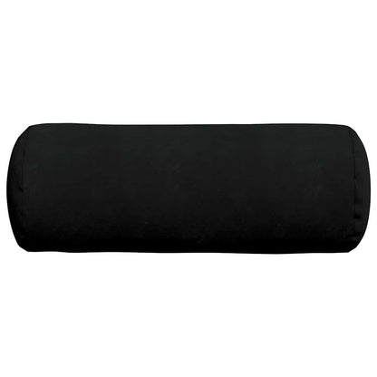 Bolsterkissen 2 pcs Schwarz Ø 25 x 70 cm Mikrofaserstoff