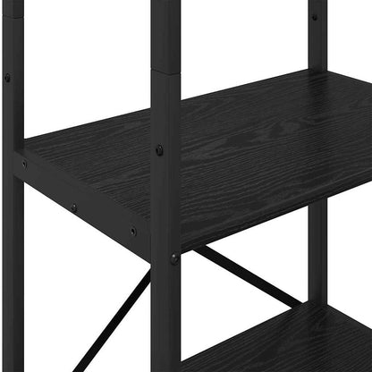 Bücherregal Schwarz Eichen-Optik 56 x 34 x 171 cm Holzwerkstoff