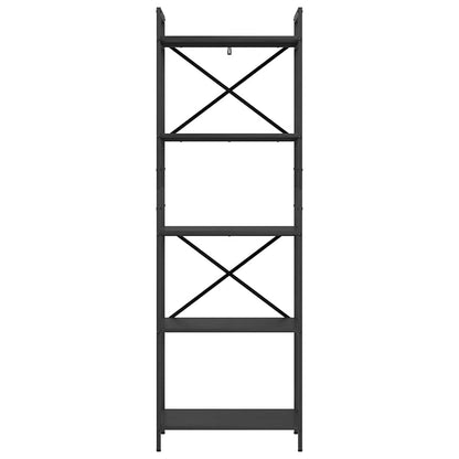 Bücherregal Schwarz Eichen-Optik 56 x 34 x 171 cm Holzwerkstoff