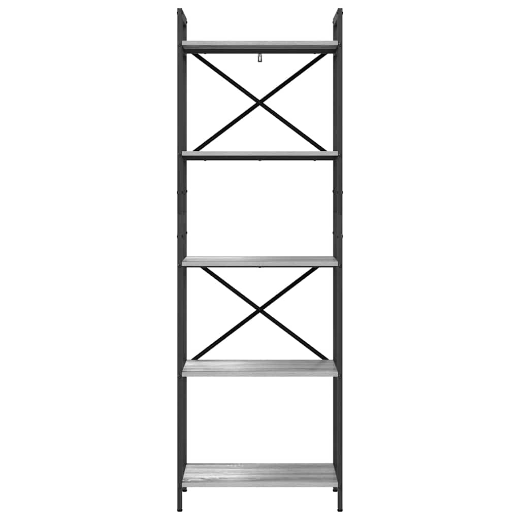 Bücherregal Graues Sonoma 56 x 34 x 171 cm Holzwerkstoff
