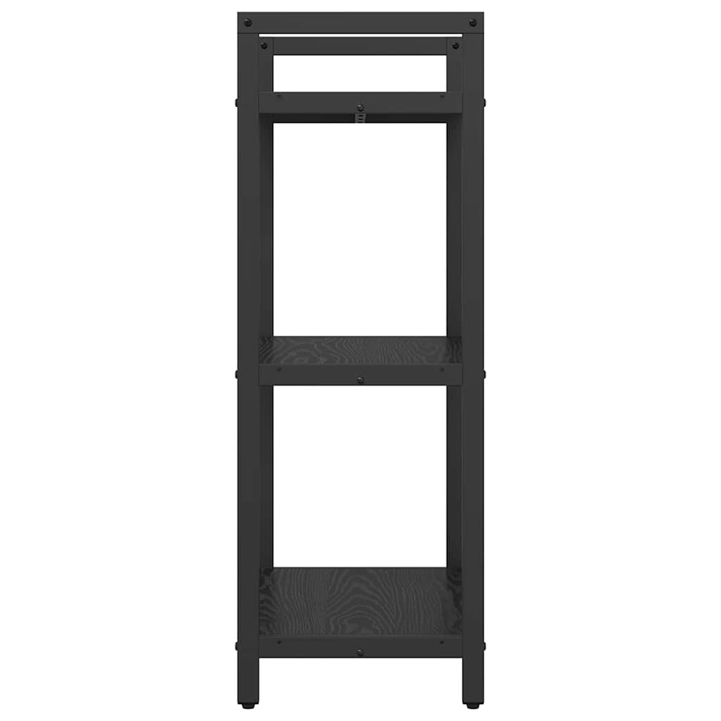 Bücherregal Schwarz Eichen-Optik 56 x 34 x 96 cm Holzwerkstoff