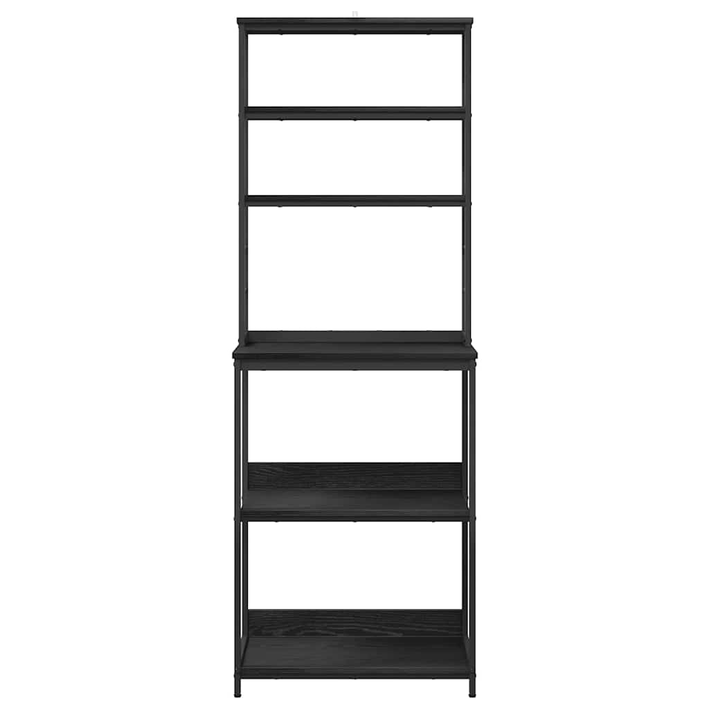 Küchenregal Schwarz Eichen-Optik 60 x 40 x 168 cm Holzwerkstoff