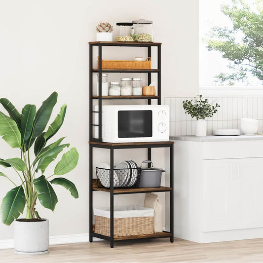 Küchenregal Geräucherte Eiche 60 x 40 x 168 cm Holzwerkstoff