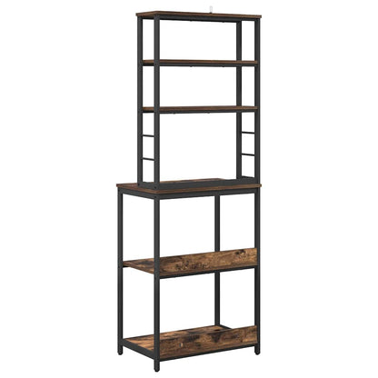 Küchenregal Geräucherte Eiche 60 x 40 x 168 cm Holzwerkstoff