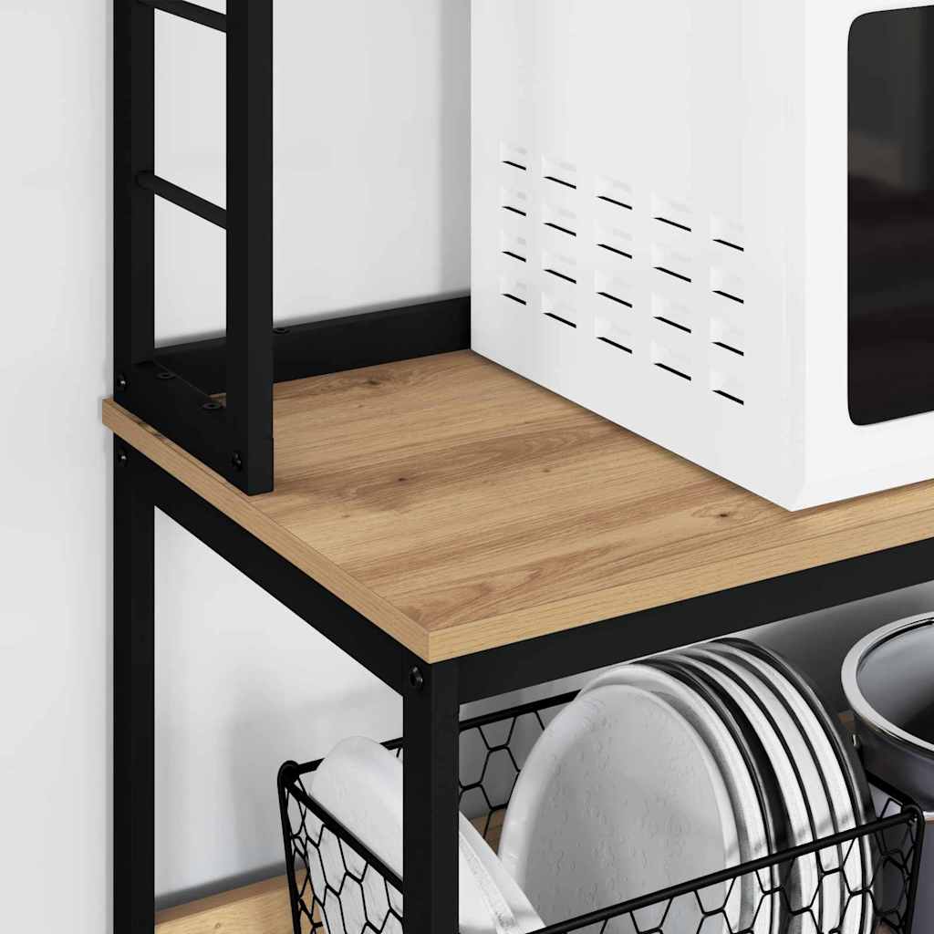 Küchenregal Artisan-Eiche 60 x 40 x 168 cm Holzwerkstoff