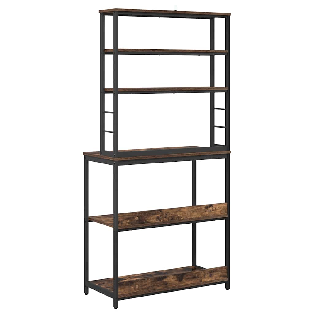 Küchenregal Geräucherte Eiche 80 x 40 x 168 cm Holzwerkstoff