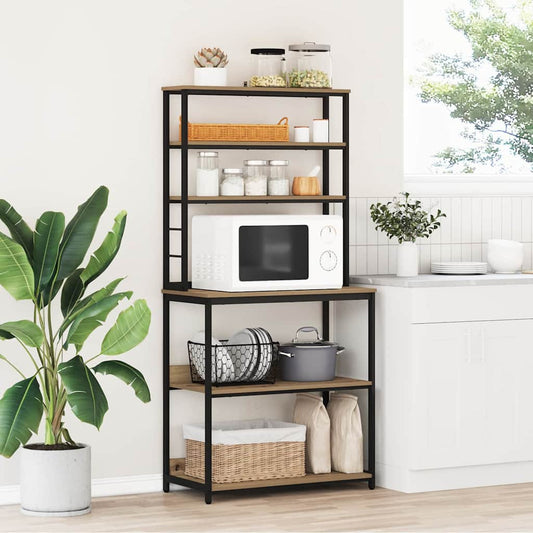 Küchenregal Artisan-Eiche 80 x 40 x 168 cm Holzwerkstoff