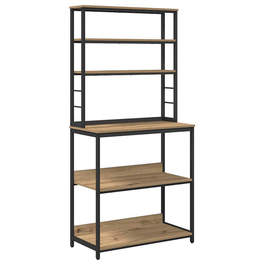 Küchenregal Artisan-Eiche 80 x 40 x 168 cm Holzwerkstoff