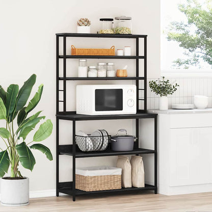 Küchenregal Schwarz Eichen-Optik 100 x 40 x 168 cm