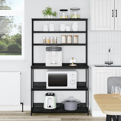 Küchenregal Schwarz Eichen-Optik 100 x 40 x 168 cm