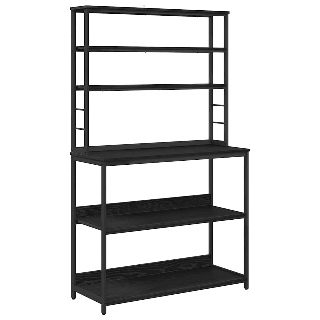 Küchenregal Schwarz Eichen-Optik 100 x 40 x 168 cm