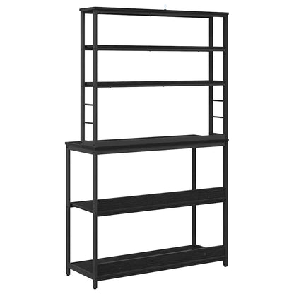 Küchenregal Schwarz Eichen-Optik 100 x 40 x 168 cm