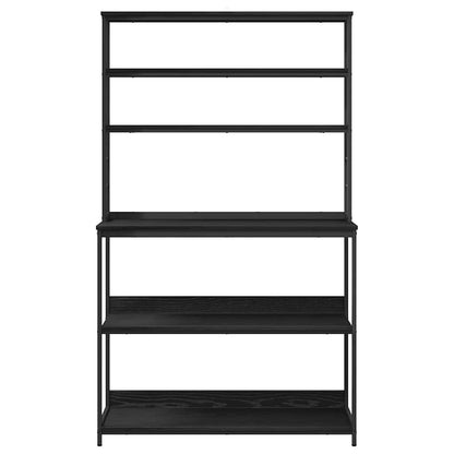 Küchenregal Schwarz Eichen-Optik 100 x 40 x 168 cm