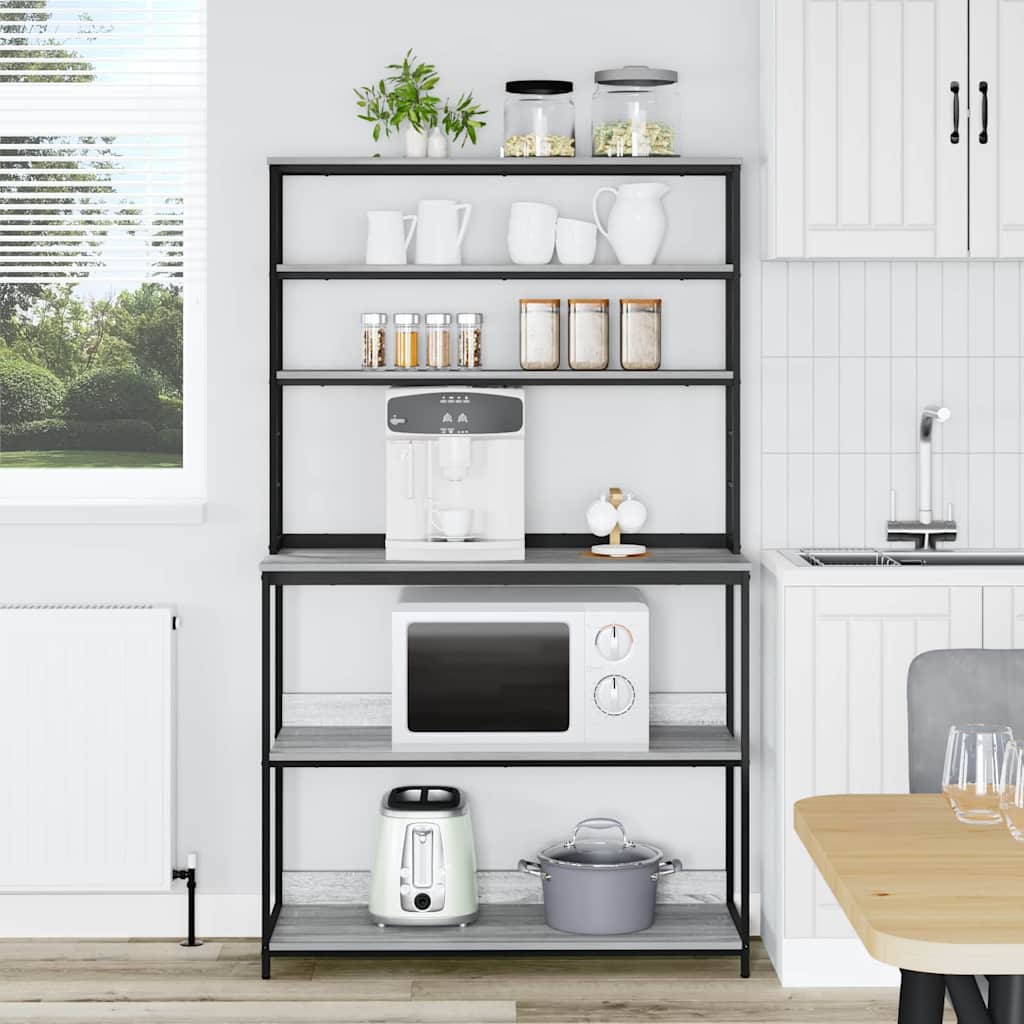 Küchenregal Graues Sonoma 100 x 40 x 168 cm Holzwerkstoff