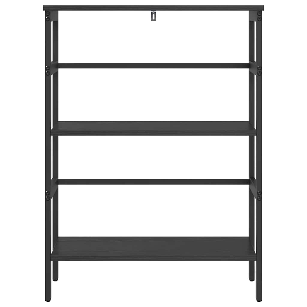 Bücherregal Schwarz Eichen-Optik 60 x 29,5 x 81 cm