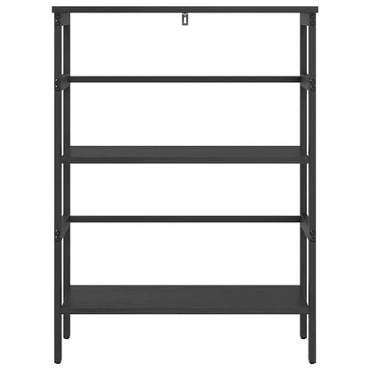 Bücherregal Schwarz Eichen-Optik 60 x 29,5 x 81 cm