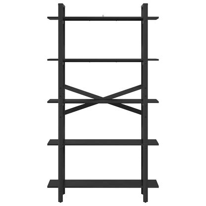 Bücherregal Schwarz Eichen-Optik 100 x 33,5 x 178 cm