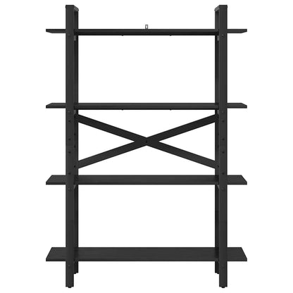 Bücherregal Schwarz Eichen-Optik 100 x 33,5 x 140 cm