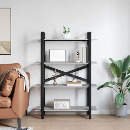 Bücherregal Graues Sonoma 100 x 33,5 x 140 cm Holzwerkstoff