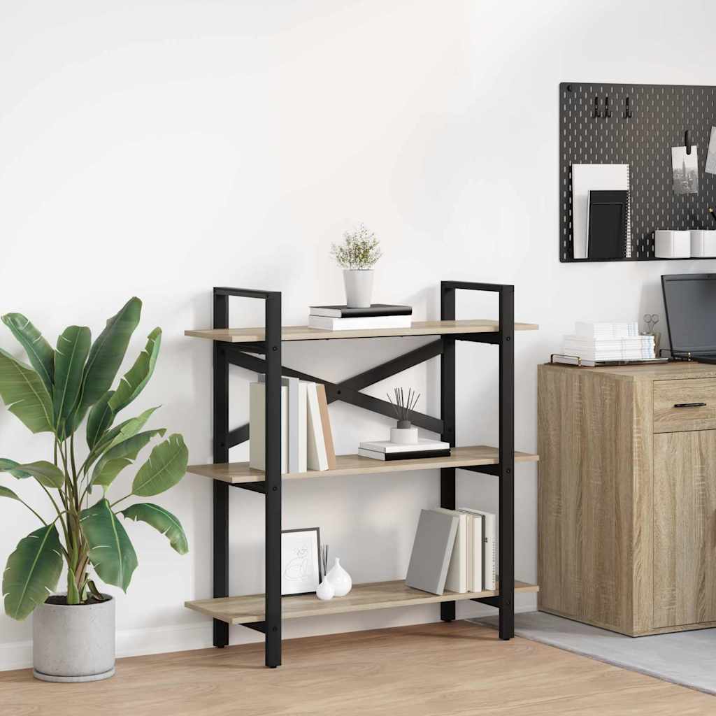 Bücherregal Sonoma-Eiche 100 x 33,5 x 102 cm Holzwerkstoff