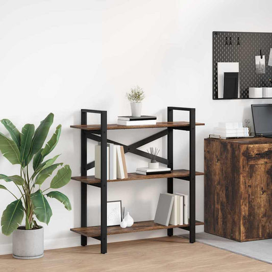 Bücherregal Geräucherte Eiche 100 x 33,5 x 102 cm Holzwerkstoff