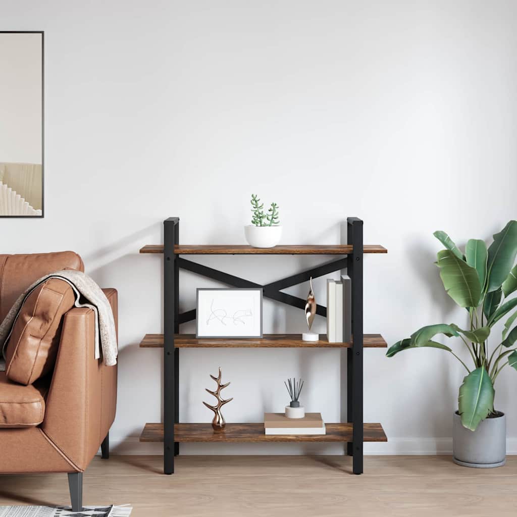 Bücherregal Geräucherte Eiche 100 x 33,5 x 102 cm Holzwerkstoff