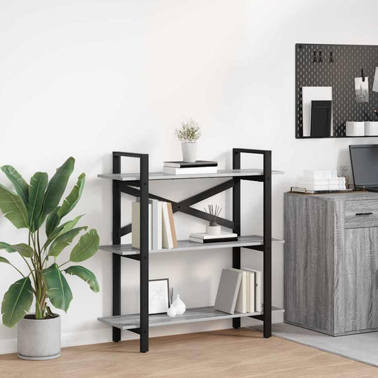 Bücherregal Graues Sonoma 100 x 33,5 x 102 cm Holzwerkstoff