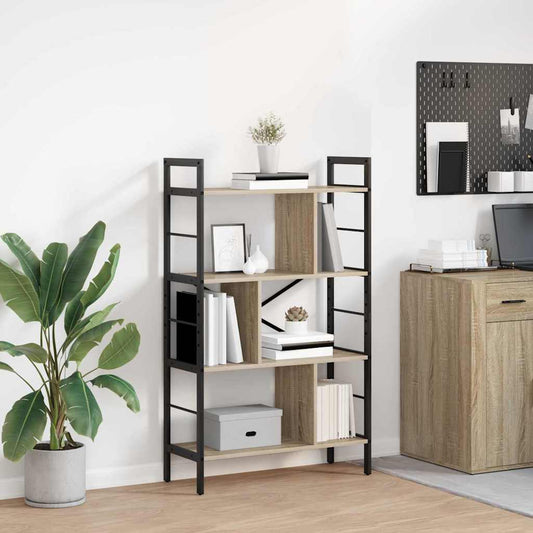 Bücherregal Sonoma-Eiche 75 x 30 x 123,5 cm Holzwerkstoff