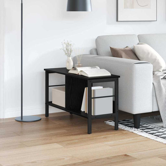 Bücherregal Schwarz Eichen-Optik 82 x 32 x 47 cm Holzwerkstoff