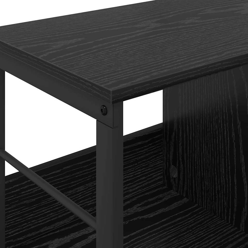 Bücherregal Schwarz Eichen-Optik 102 x 32 x 40,5 cm